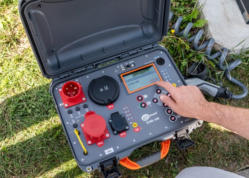 Comprehensive diagnostic testing of electric vehicle charging stations using the Sonel EVSE-100 multifunction analyser